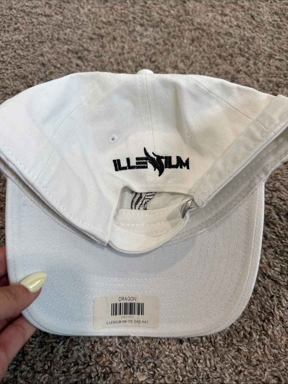 Illenium White Baseball Cap with Black Embroidered Logo - Picture 2 of 2